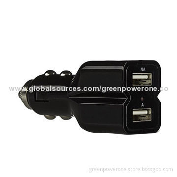 2.1A Dual USB Car charger Designed for Apple and Android DevicesNew